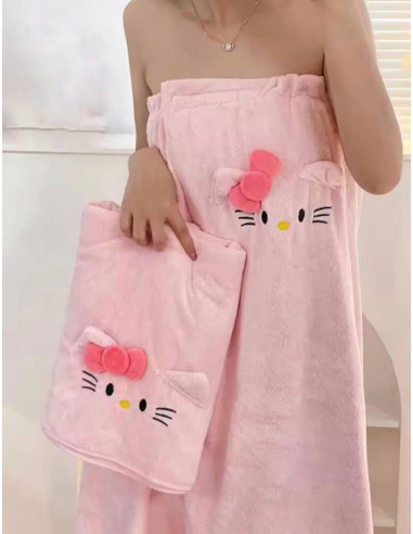 ست حوله تنپوش هلو کیتی