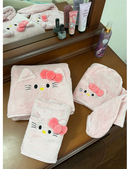 ست حوله تنپوش هلو کیتی