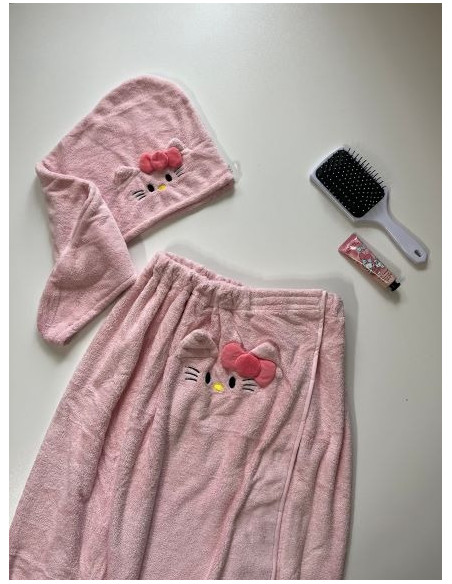 ست حوله تنپوش هلو کیتی