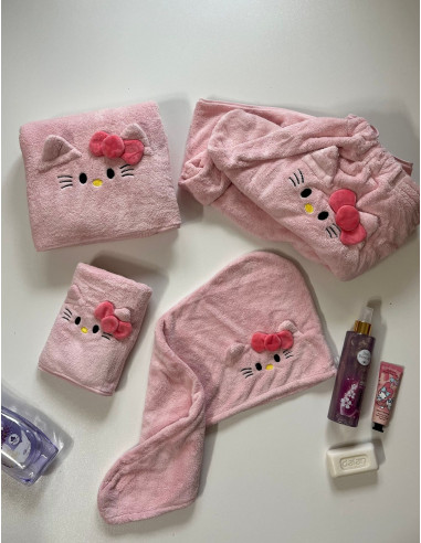 ست حوله تنپوش هلو کیتی