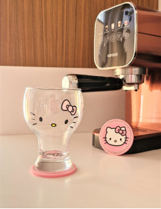 لیوان شیشه ای کمر باریک هلو کیتی