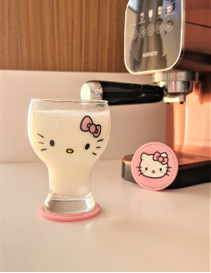 لیوان شیشه ای کمر باریک هلو کیتی 2