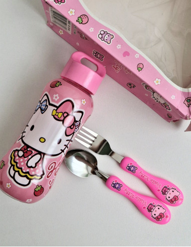 ست بطری و قاشق چنگال هلو کیتی