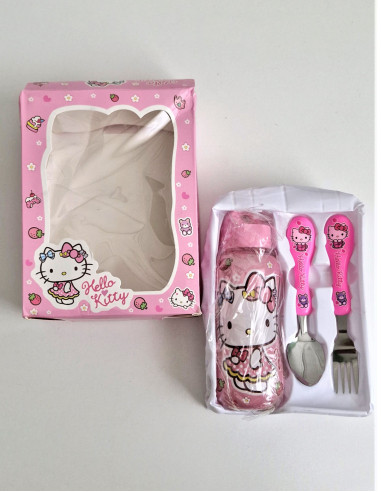 ست بطری و قاشق چنگال هلو کیتی