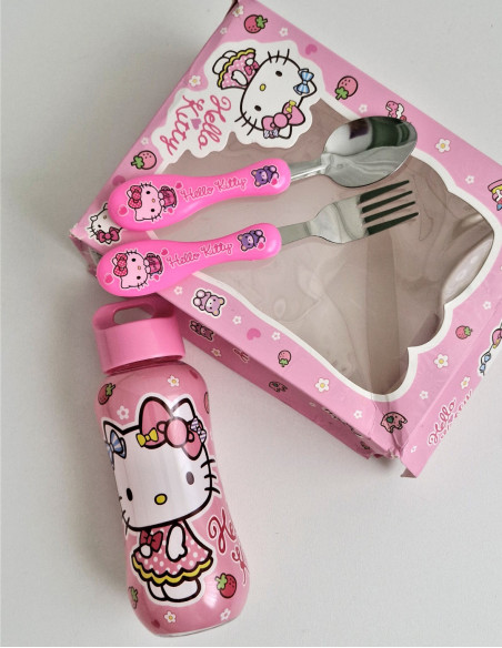 ست بطری و قاشق چنگال هلو کیتی