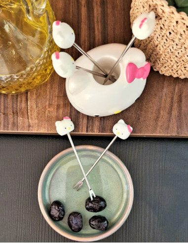 چنگال مزه خوری هلو کیتی