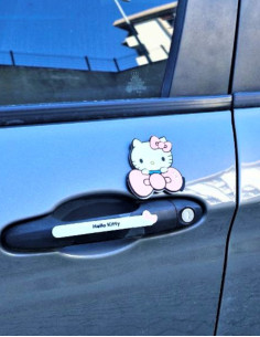 برچسب دستگیره ماشین هلو کیتی
