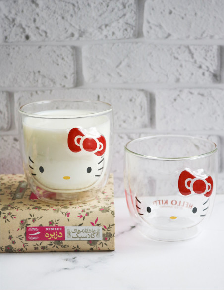 ماگ دوجداره هلو کیتی