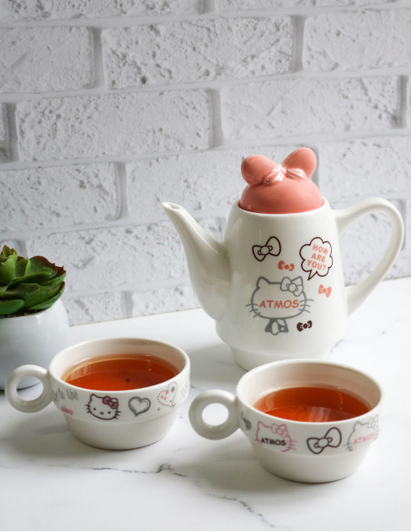 ست قوری فنجون هلو کیتی