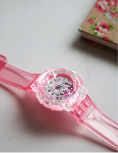 ساعت مچی دخترانه فانتزی هلو کیتی چراغدار 2