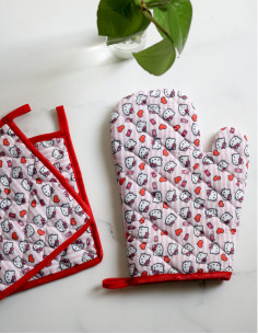 دستگیره و دستکش آشپزی هلو کیتی