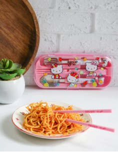 قاشق چنگال کودک هلو کیتی 2