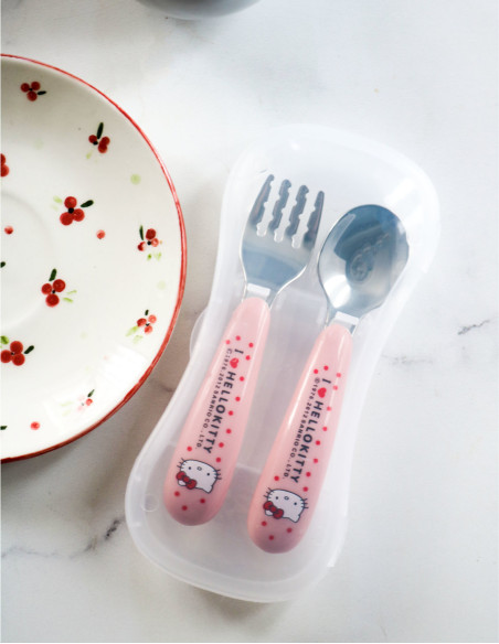 قاشق چنگال کودک هلو کیتی