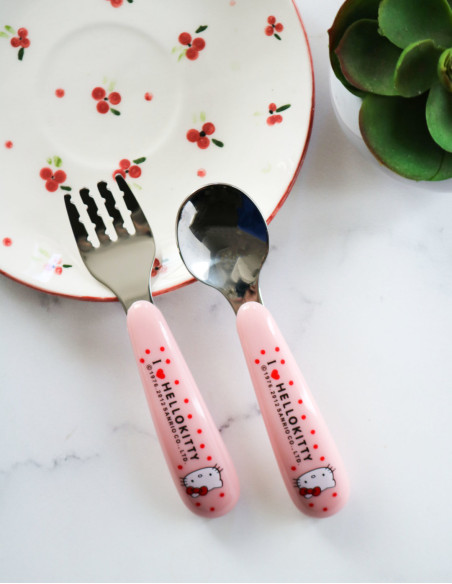 قاشق چنگال کودک هلو کیتی