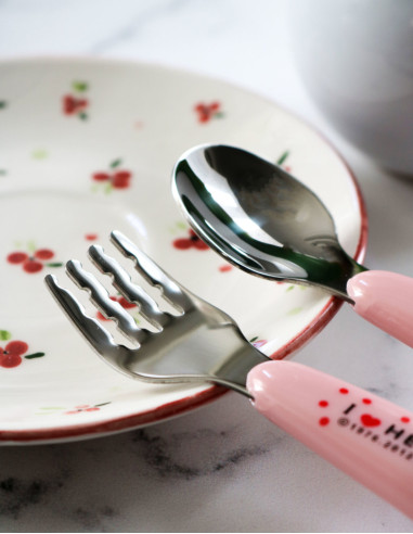 قاشق چنگال کودک هلو کیتی